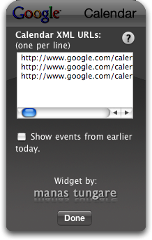 Google Calendar Screenshot, Flipped