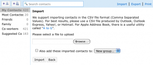 Import Contacts into Gmail Contact Manager